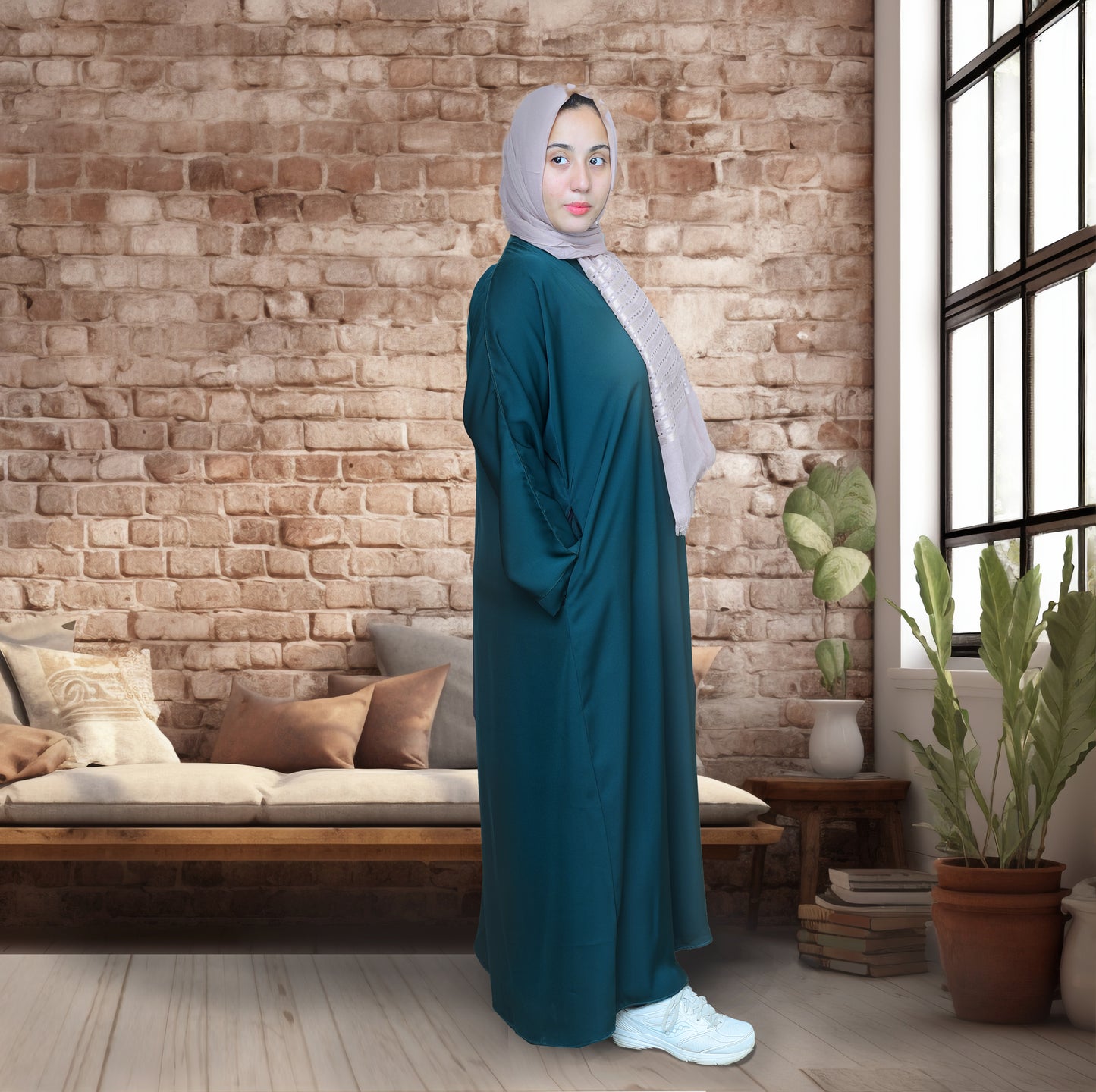 DARK GREEN GOWN ABAYA