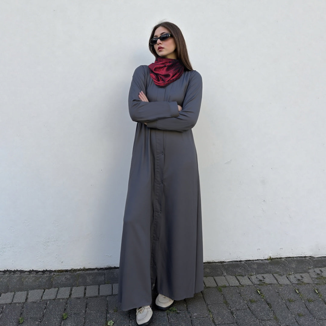 GREY GOWN ABAYA