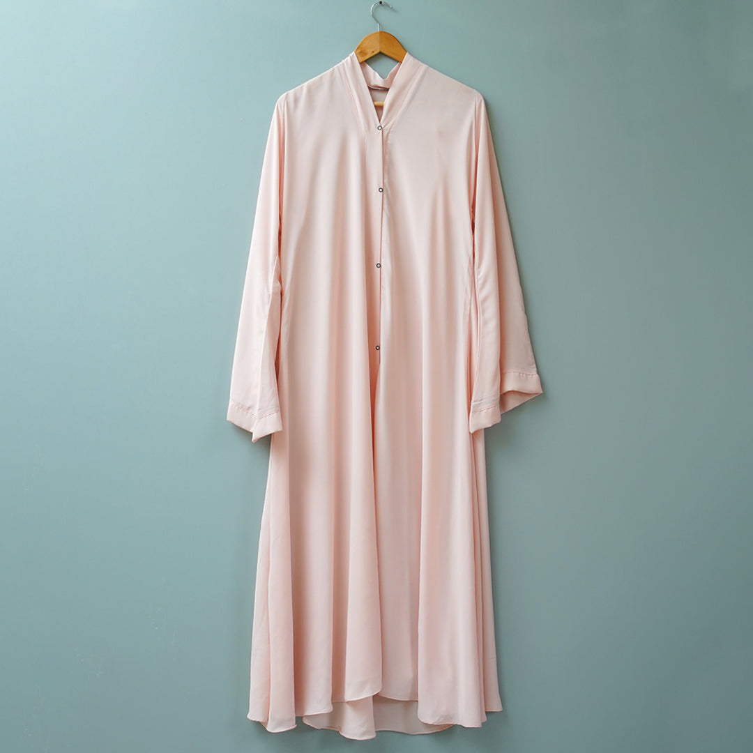 PINK GOWN OPEN ABAYA