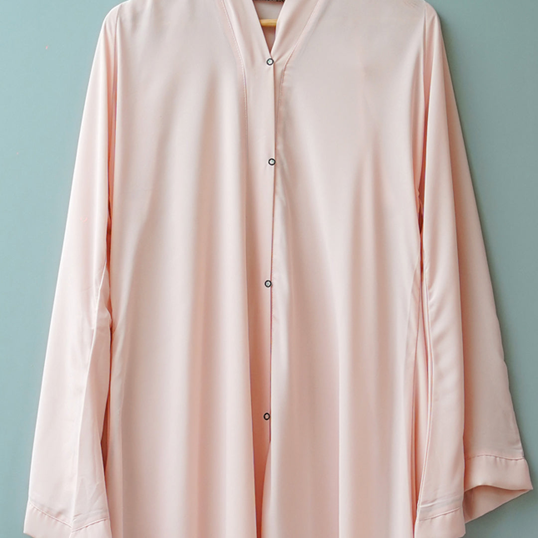 PINK GOWN OPEN ABAYA