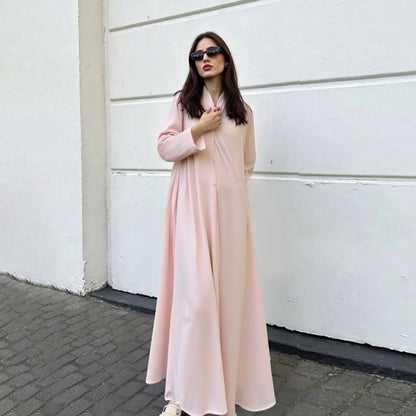 PINK GOWN OPEN ABAYA