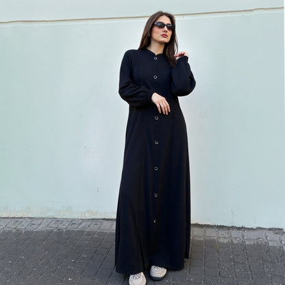 BLACK OPEN ABAYA