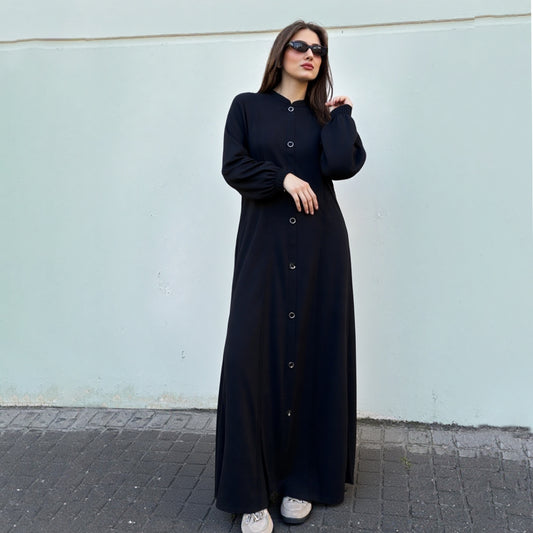 BLACK OPEN ABAYA